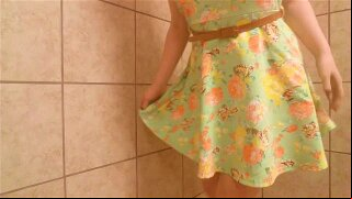 FRISKY BUSINESS- birthday girl horny in public bathroom
